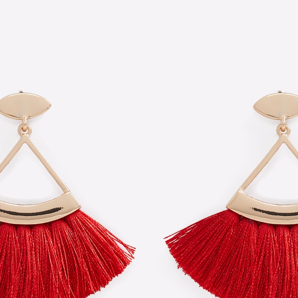 Aldo Colledara Red Tassel Earrings